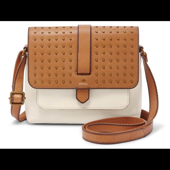 fossil kinley small crossbody black stripe